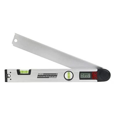 Bild av BRÜDER MANNESMANN digital gradskiva med bubbelnivåer Längd: 400 mm, LCD skärm, upplösningsförhållande: 1 st (M81230)
