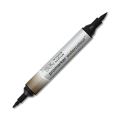 Bild av Winsor &amp; Newton 0201554 akvarellmärkpenna 2 spetsar, pensel och fin spets, ljusäkta, högpigmenterade akvarellfärger för kalligrafi, teckningar Umbra natur