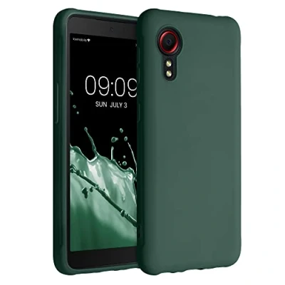 Bild av kwmobile Fodral kompatibelt med Samsung Galaxy Xcover 5 mjukt silikonfodral skumgrönt