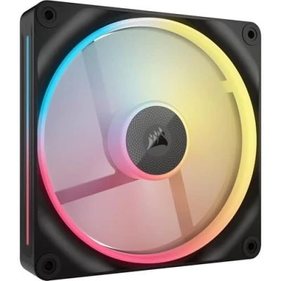 Bild av CORSAIR iCUE LINK LX140 R RGB 140mm POmvänd PWM fläktutbyggnad Enkelfläkt Låg Ljudnivå, Välvda Magnetiska Lager, Dubbla Ljusslingor, QuikTurn Skruvar, Läget Zero RPM Svart