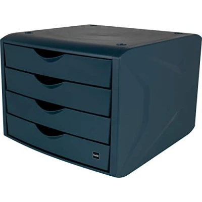 Bild av helit H6429534 Lådlåda &quot;the green chameleon&quot;, tillverkad av återvunnen plast blå ängel certifierad, blå, 1 styck