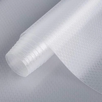 Bild av Shelf Liner kökslådor mattor icke självhäftande EVA material kylskåpsfoder vattentätt hållbart kylskåpsbord bordsset för skåp lådfoder (transparent, 30 cm x 300 cm)