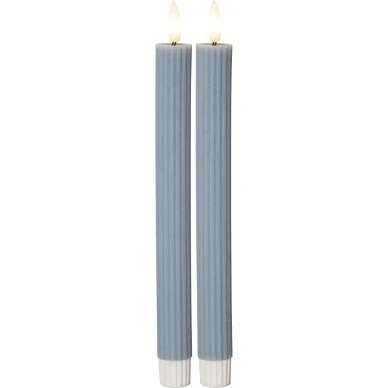 Bild av STAR TRADING LED ljus Flamme Stripe, blå, 25 cm, vaxbatteri set om 2