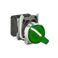Bild av Schneider Electric Harmony rotary switch complete with led and 2 fixed positions in green 24vac / dc 1xno + 1xnc xb4bk123b5