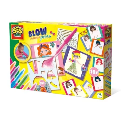 Bild av SES Creative Blow airbrush pens Fashion designer, Marker airbrush, 5 År, Kartong, Multifärg
