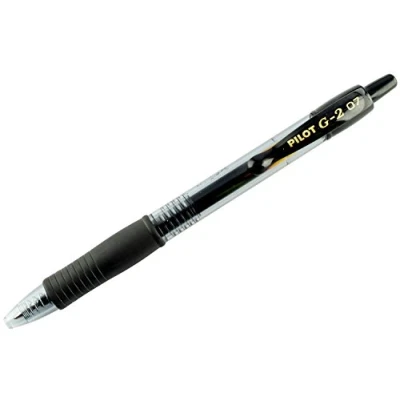 Bild av Pilot G207 infällbar gelrollerball 0,7 mm spets svart, låda med 12