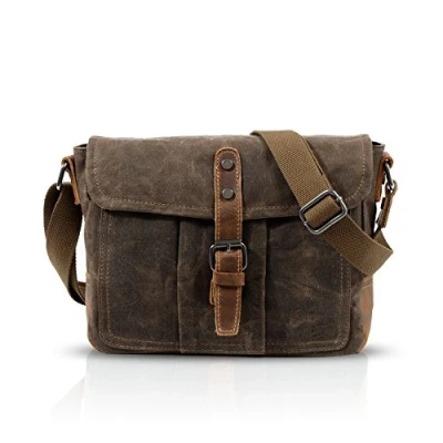 Bild av FANDARE Ny axelväska bärbar dator 7,9 tum kuvertväska herr resehandel, multifunktionell, kuvert, crossbody väska, andningsbar duk, Brun, L, Fritidsryggsäck