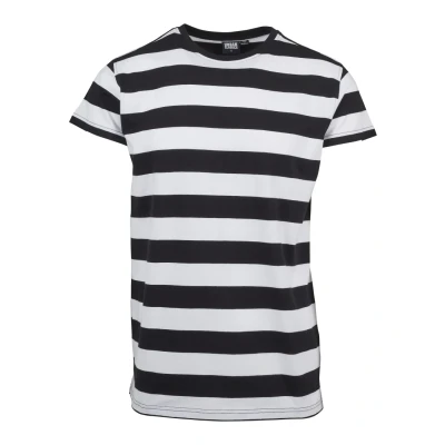 Bild av Urban Classics Block Stripe TEE Tshirt med print, Storlek: Large, Black/white