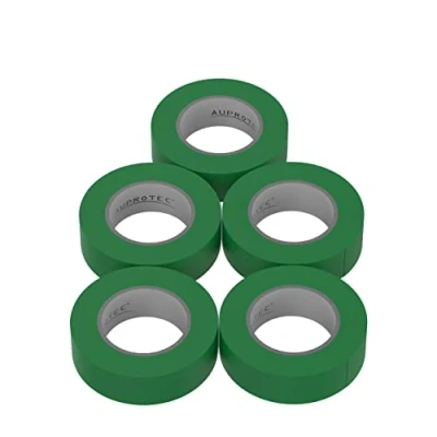 Bild av 5 rullar VDE elektrisk tejp isoleringstejp PVC 15 mm x 10 m DIN EN 60454 3 1 färg: grön