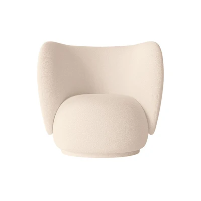 Bild av Ferm Living Rico Lounge Chair Fåtölj Wool Bouclé Off White W87 x H76,5 D76 SH41 cm