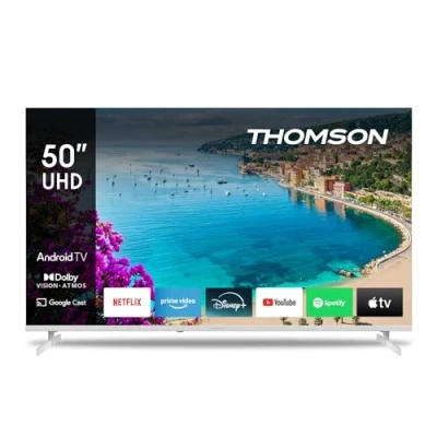 Bild av Thomson 50 tum (126 cm) UHD TV Smart Android (WLAN, HDR, trippelmottagare DVB C/S2/T2, röststyrning) 50UA5S13W 2023