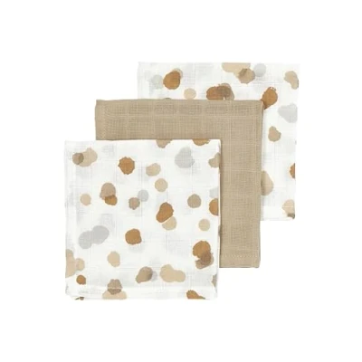 Bild av Meyco Baby Stains burp cloths, 3 delade (muslindukar, muslindukar av 100% bomull, absorberande &amp; snabbtorkande, multifunktionella), sand