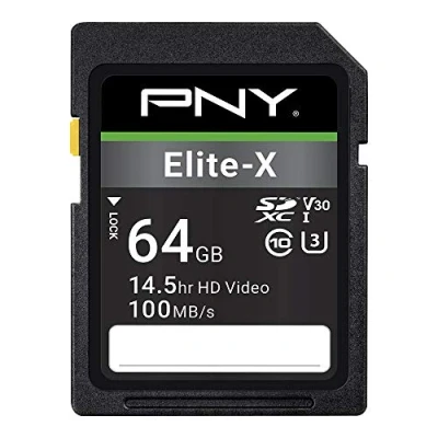 Bild av PNY Elite X SDXC card 64GB Class 10 UHS I U3 100MB/s
