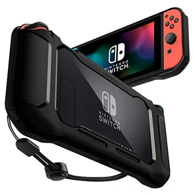 Bild av Spigen Rugged Armor designad för Nintendo Switch Fodral Matt Svart