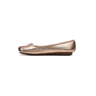 Bild av Clarks dam Freckle Ice Ballerinaskor, Koppar metallic, 39 EU