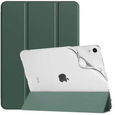 Bild av TiMOVO för iPad Air 6:e generationen 11 tum M2 fodral 2024, 5:e/4:e 2022/2020 20,9 tum, smal mjuk TPU genomskinligt och frostat baksidesskydd, passar fodral,