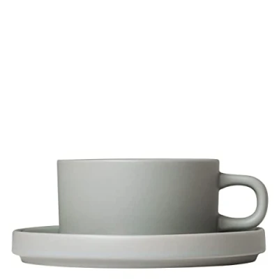Bild av Blomus Set of 2 tea cups 4 pcs. Pilar Kopp Mirage Grey H: 5 x W: 12 Ø: 9 cm, V: 170 ml