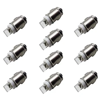 Bild av Ruiandsion Ba7s bil LED lampa vit instrumentpanel varningsmätare ljusbrytare 12 V glödlampor negativ jord GLB281 LLB281 (negativ på glödlampans sida) x 10 (vit)