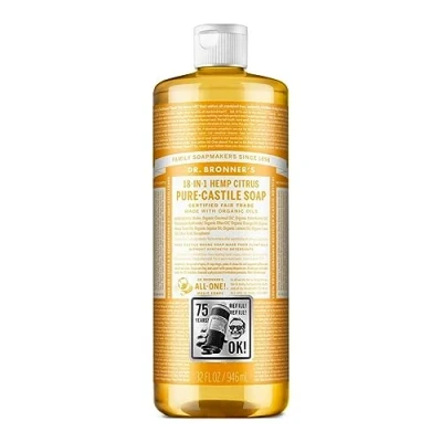 Bild av DR BRONNERS Ekologisk citrus apelsin ren kastilisk flytande tvål 946 ml (1 pack)