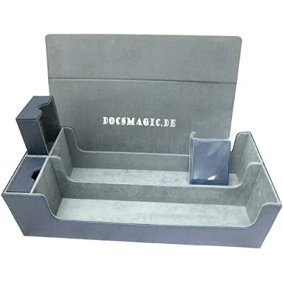 Bild av Docsmagic.de Premium 2 Row Trading Card Storage Box Blue + Trays &amp; Divider MTG PKM YGO