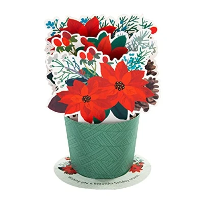 Bild av Hallmark julkort traditionell 3D popup röd julstjärna design