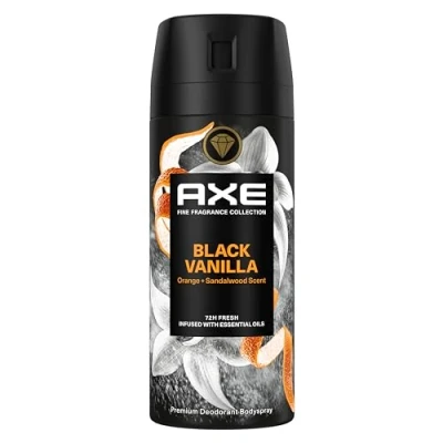 Bild av Axe Fine Fragrance Collection Premium Body Spray Svart Vanilla Deodorant utan aluminium i 72 timmar färskhet 150 ml