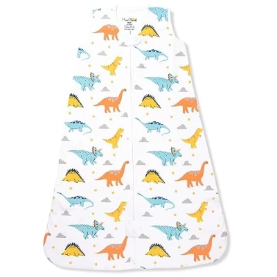 Bild av Mama Cheetah Bärbar babyfilt, ekologisk bomullssovsäck, sovsäck med dubbel känsla dragkedja, Dinosaurier 1.0 TOG, X Large (18 24 mois)