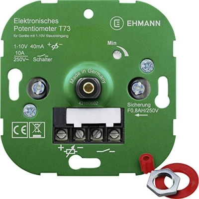 Bild av EHMANN elektronisk potentiometer, styrström: max. 40 mA, för dimning av lampor med elektroniska förkopplingsanordningar (EVG) eller andra enheter styrspänning 110 V