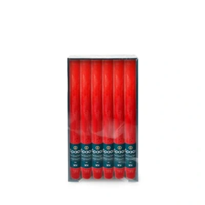 Bild av Spaas 12 x Rustic Unscented Household Candles, ± 8 Hours, Red
