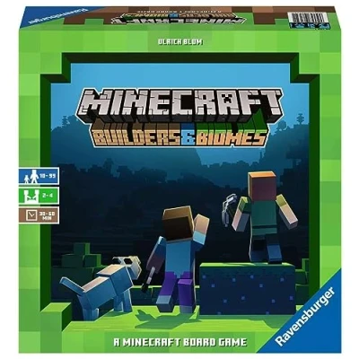 Bild av Ravensburger Minecraft Builders &amp; Biomes Strategy Board Game for Kids Adults Age 10 Years Up (Base Game) 2 to 4 Players