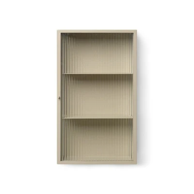 Bild av Ferm Living Haze Wall Carbinet Reeded Glass Skåp Cashmere W35 x H60 D15 cm