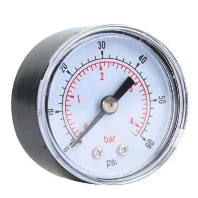 Bild av FTVOGUE Mekaniskt manometer mätverktyg 1/8 tums BSPT bakanslutning för luft olja vattenmätning (0 60psi, 0 4bar)