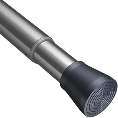 Bild av 1 st duschstång ingen borr badrum utdragbar gardinstång spänningsstänger inga skruvar stång spänning för skåp (silver 73160 cm, 25 mm diameter)
