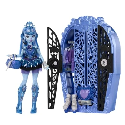 Bild av Monster High Skulltimate Secrets set med docka och tillbehör, Mysteries Abbey Bominable utklädningsgarderob mer än 19 överraskningar inklusive kläder, HXH87