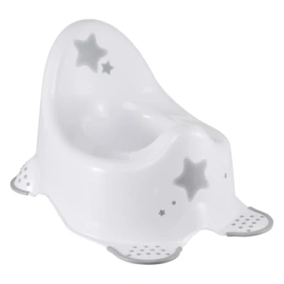 Bild av keeeper kids babykruka adam stars, vit med tryck gummerade fötter, material: PP, 1 st (1864851919600)