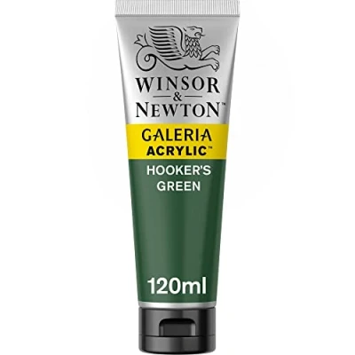 Bild av Winsor &amp; Newton 2131311 Galeria akrylfärg, hög pigmentering, ljusäkta, krispig konsistens, 120 ml tub, krokgrön