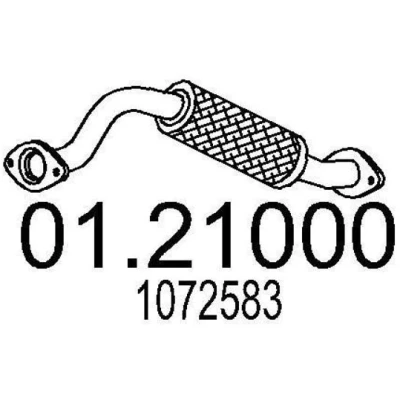 Bild av MTS 01.21000 Tuyau d&#039;échappement 615 avant pour silencieux au milieu FORD: Focus Mk1 3/5 portes, Break, Tourneo Connect