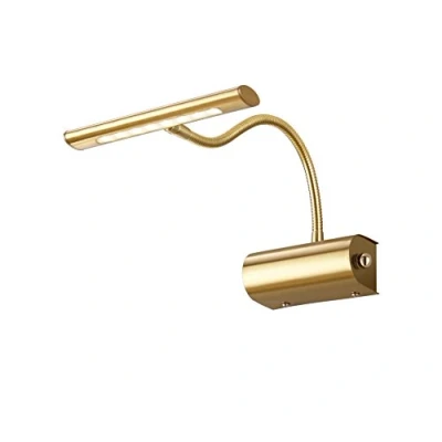 Bild av Trio Leuchten LED vägglampa Curtis 279770108, metall mässing matt, 1 x 4 watt, flexarm, dimmer