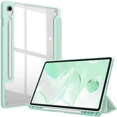 Bild av Fintie Hybrid slimmat fodral till Samsung Galaxy Tab S9 FE 10,9 tum/Galaxy 11 tum 2023 med S pennhållare, stöttåligt skydd genomskinligt skal på baksidan, automatisk
