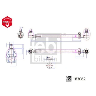 Bild av FEBI BILSTEIN 183062 Barre de direction Essieu avant avec écrou autobloquant