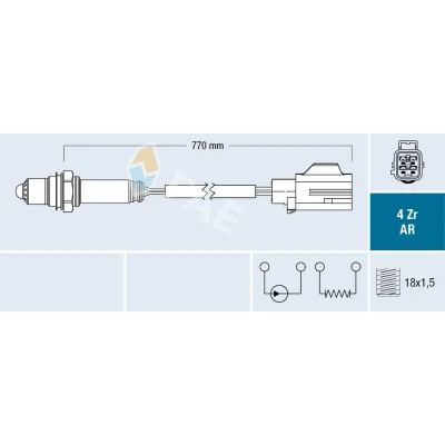 Bild av FAE 75637 Sonde lambda VOLVO: S60 I, V50, C30