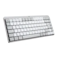 Bild av Logitech MX Mechanical Mini för Mac, trådlöst belyst tangentbord, lågprofilerade prestandaknappar, taktila tysta tangenter, bakgrundsbelyst, Bluetooth, USB C, Apple, iPad, QWERTY US Intl Pale Grey