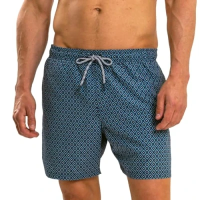 Bild av RIPT Performance Herrar Essentials Quick Dry UV 50 Solskydd Badshorts Badbyxor,Ljusblå diamanttryck, L