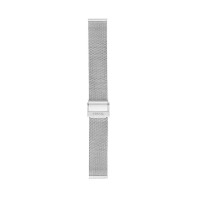 Bild av Fossil klockband för kvinnor 12 mm LiteHide läder SILVER, S181376, 18 mm, Casual