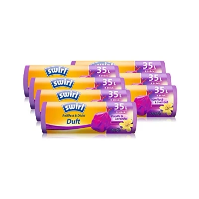 Bild av Swirl Avfallspåsar vaniljparfym lavendel, 35 l set med 7 (7 x 9 stycken)