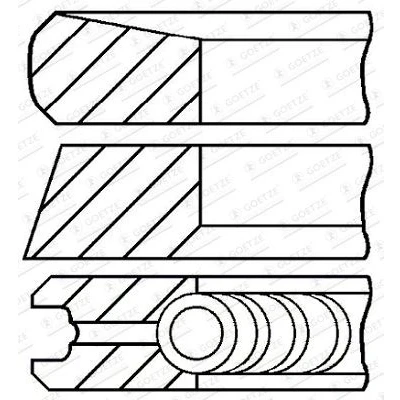 Bild av GOETZE ENGINE 08 424907 00 Jeu De Segments Pistons 80,5 0,5 RENAULT: Trafic 3, SCENIC GRAND 4, NISSAN: Qashqai / Qashqai+2 I, 2