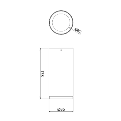 Bild av Deko Light LED downlight för utanpåliggande montering Lucea 15 W svart