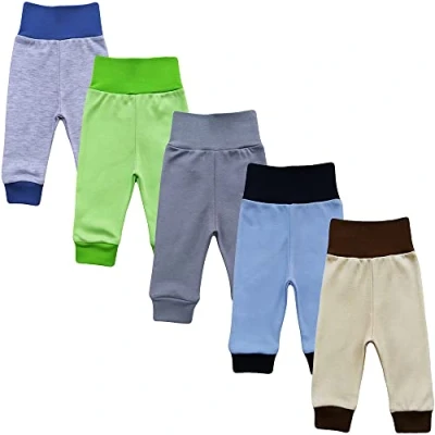 Bild av MEA Baby Unisex babybyxor av 100 % bomull i 5 pack/pumpbyxor. för pojkar, flickor, slip on byxor, 86