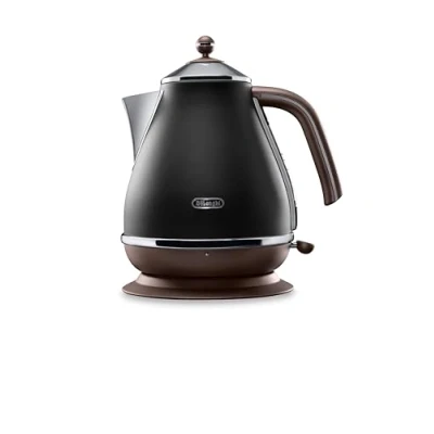 Bild av De&#039;Longhi Icona Vintage KBOV2001.BK Vattenkokare, Svart, Brun, 1,7 L