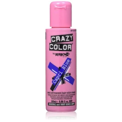 Bild av Crazy Color semi permanent hårfärg 100 ml (Capri Blue djupblå)